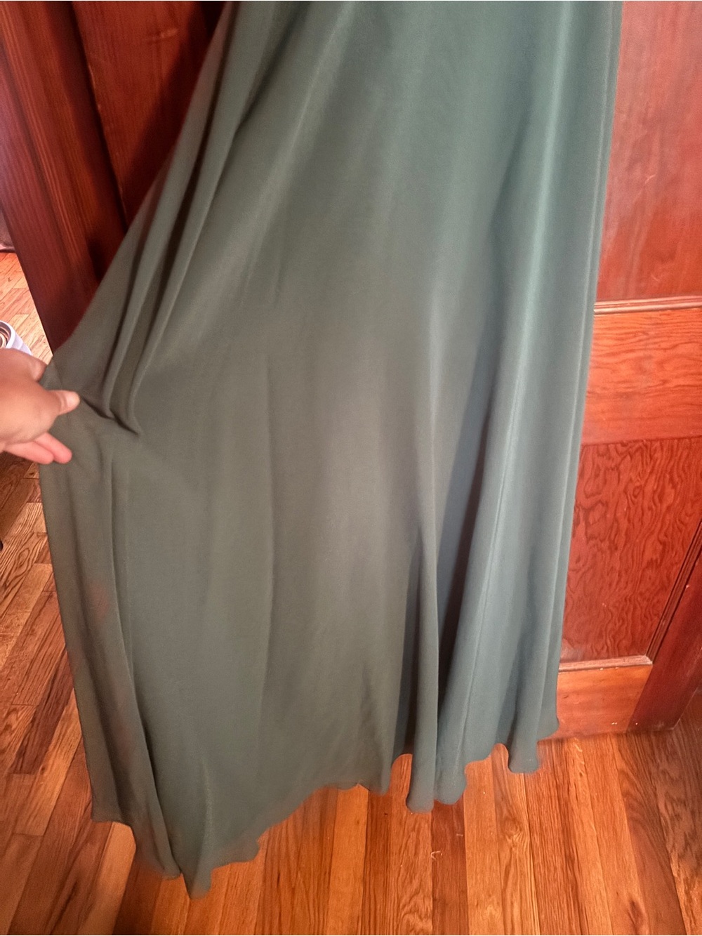 Azazie Emerald Green Strappy V-Neck Maxi Dress - Picture 3 of 7